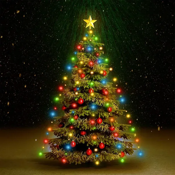 Guirlande lumineuse d'arbre de Noël 210 LED colorées 210 cm