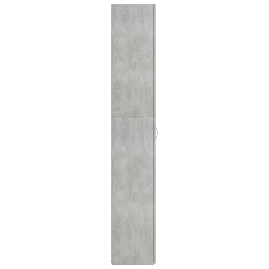 Armoire de bureau Gris béton 60x32x190 cm Bois d'ingénierie - 7