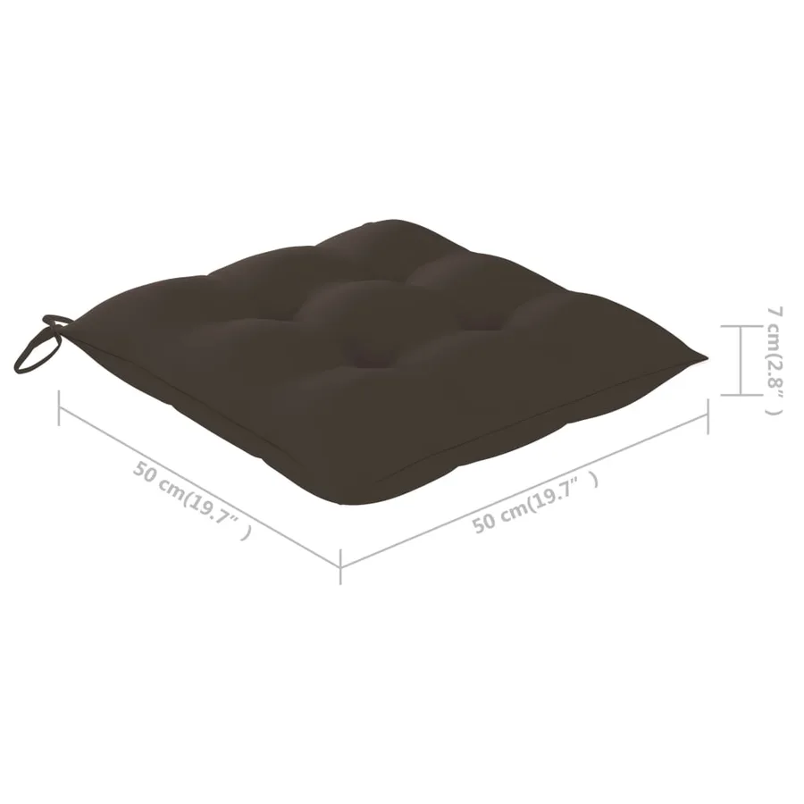 Chaises à manger d'extérieur lot de 2 et coussins Acacia massif - 12