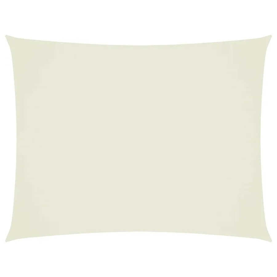 Voile d'ombrage tissu oxford rectangulaire 3x6 m crème - 2