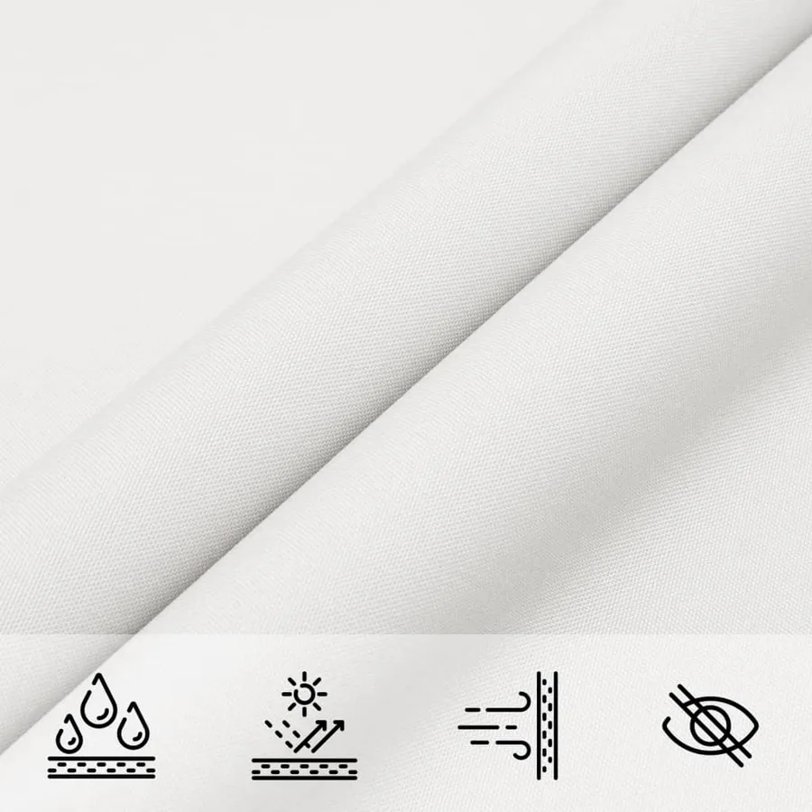 Voile de parasol tissu oxford triangulaire 5x6x6 m blanc - 7