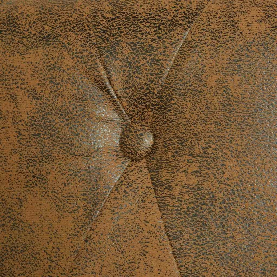 Canapé Chesterfield 2 places cuir artificiel marron - 7
