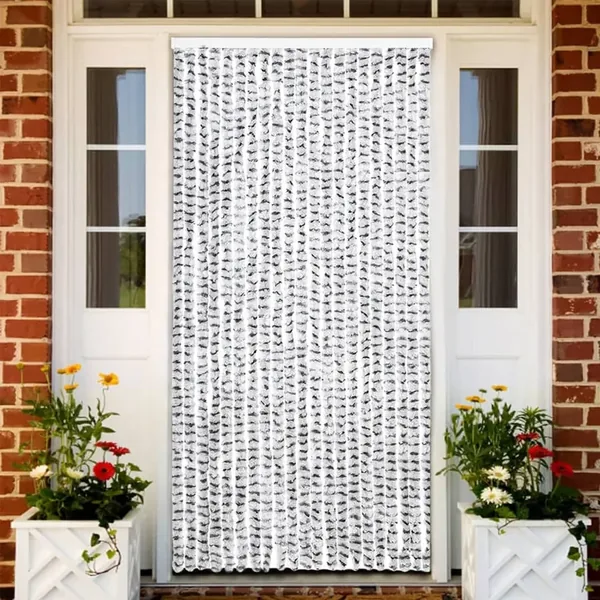 Moustiquaire Gris clair et gris foncé 90x220 cm Chenille
