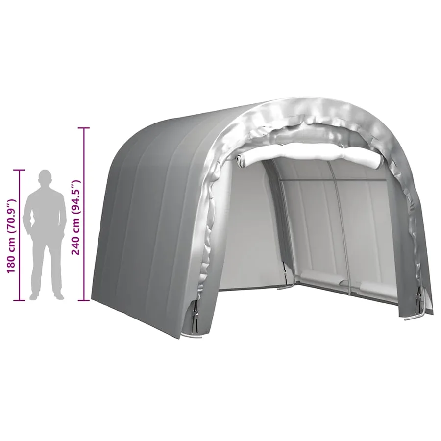 Tente de rangement 300x300 cm Acier Gris - 6