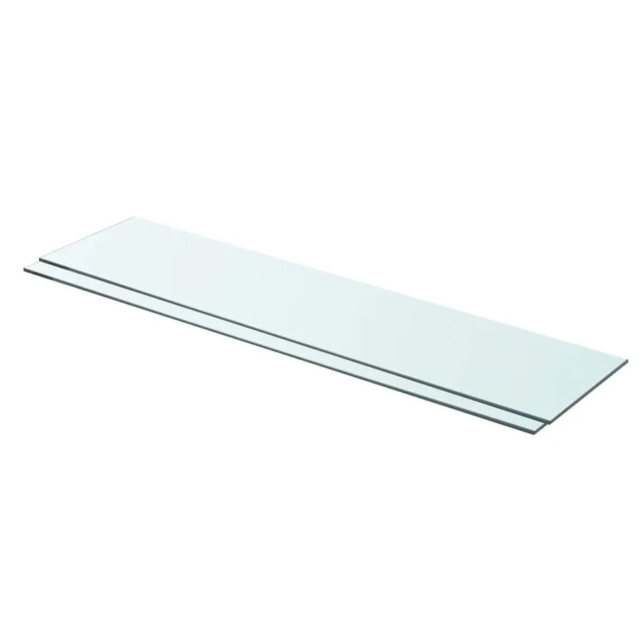 Panneaux d'étagère 2 pcs Verre Transparent 90 x 20 cm
