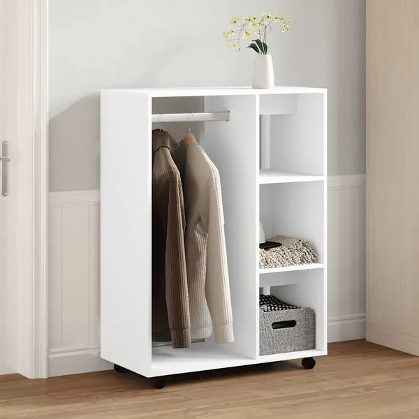 Garde-robe Blanc 80x40x110 cm Bois d’ingénierie