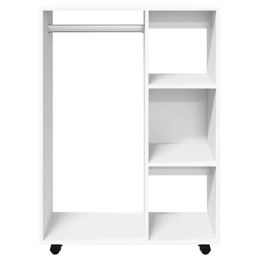 Garde-robe Blanc 80x40x110 cm Bois d’ingénierie - 3