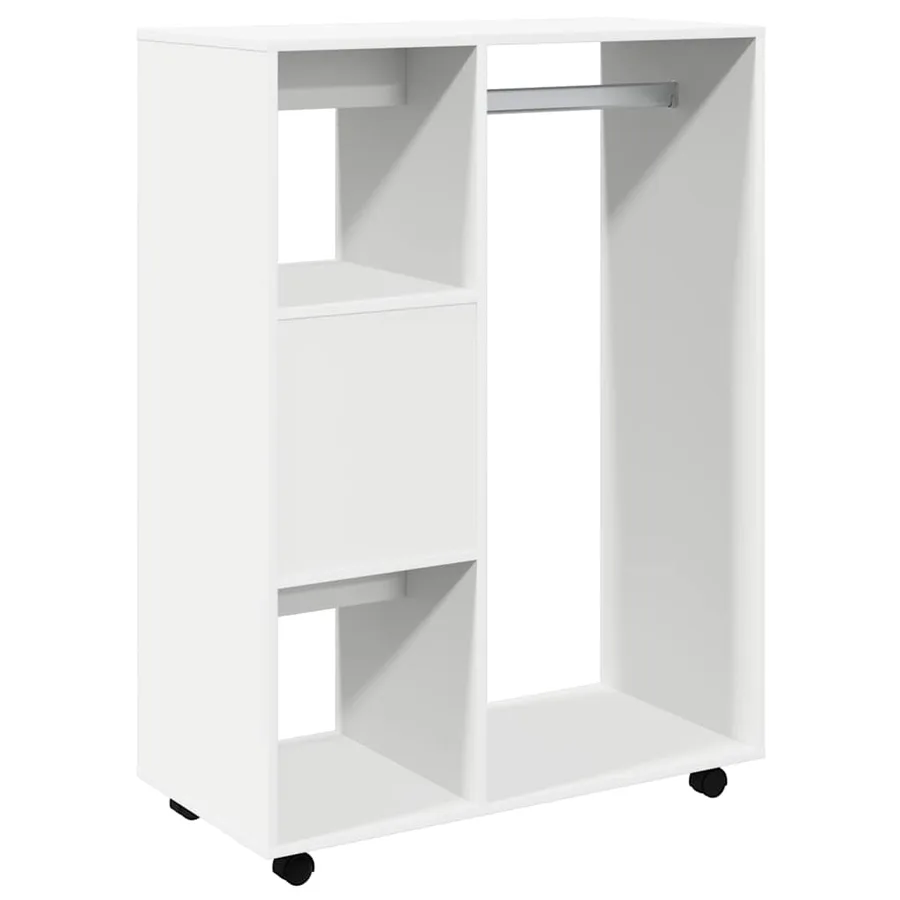 Garde-robe Blanc 80x40x110 cm Bois d’ingénierie - 5