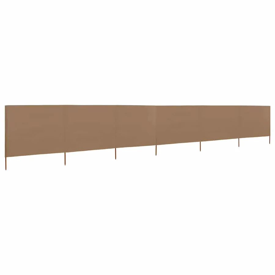 Paravent 6 panneaux Tissu 800 x 80 cm Taupe