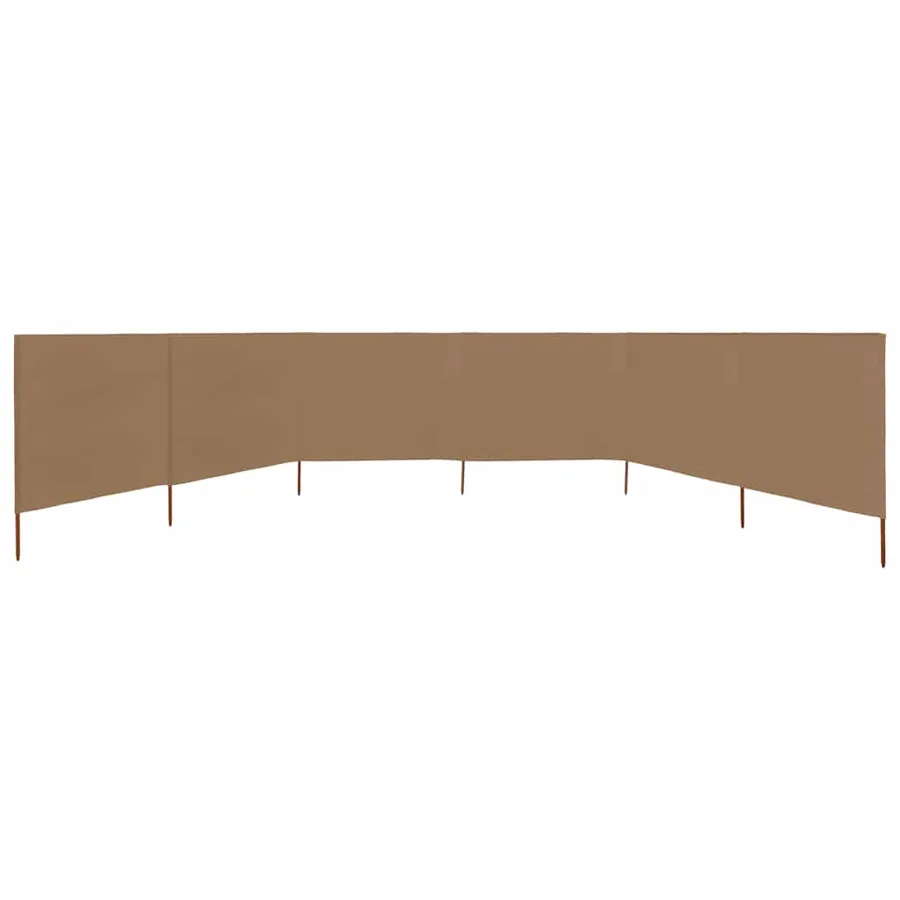 Paravent 6 panneaux Tissu 800 x 80 cm Taupe - 3