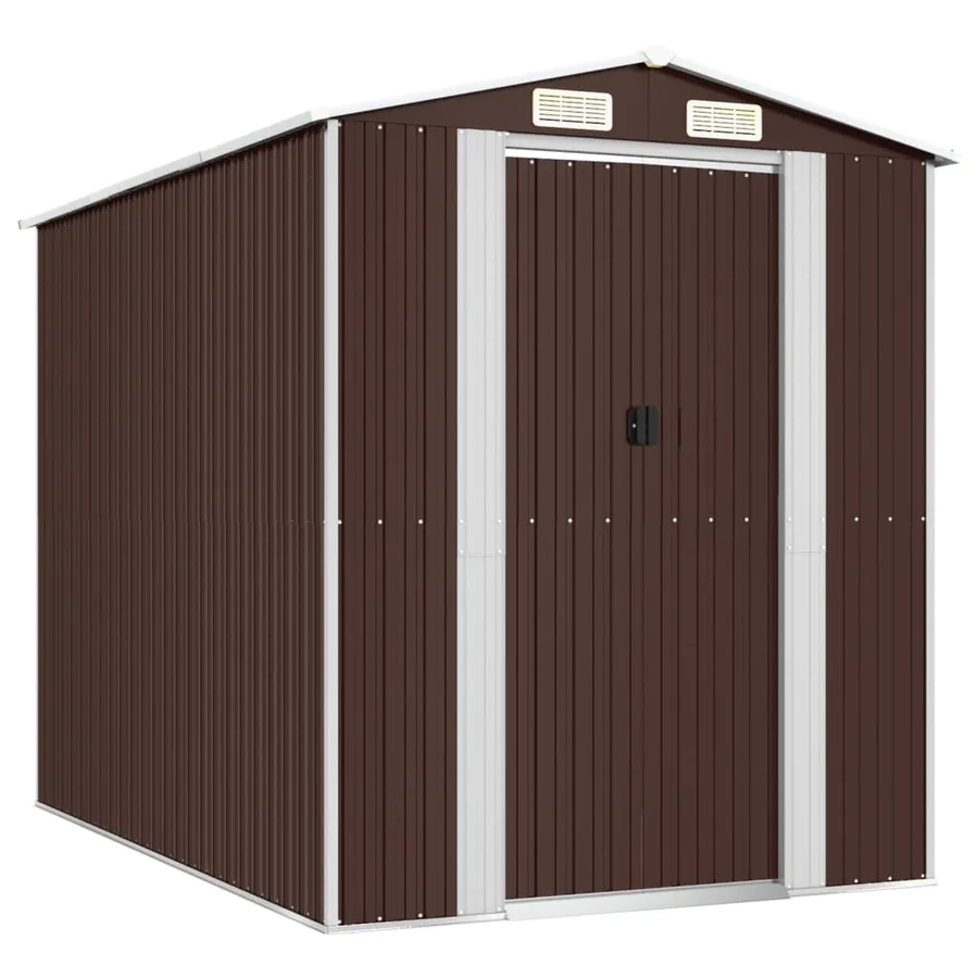 Abri de jardin Marron foncé 192x274x223 cm Acier galvanisé - 2
