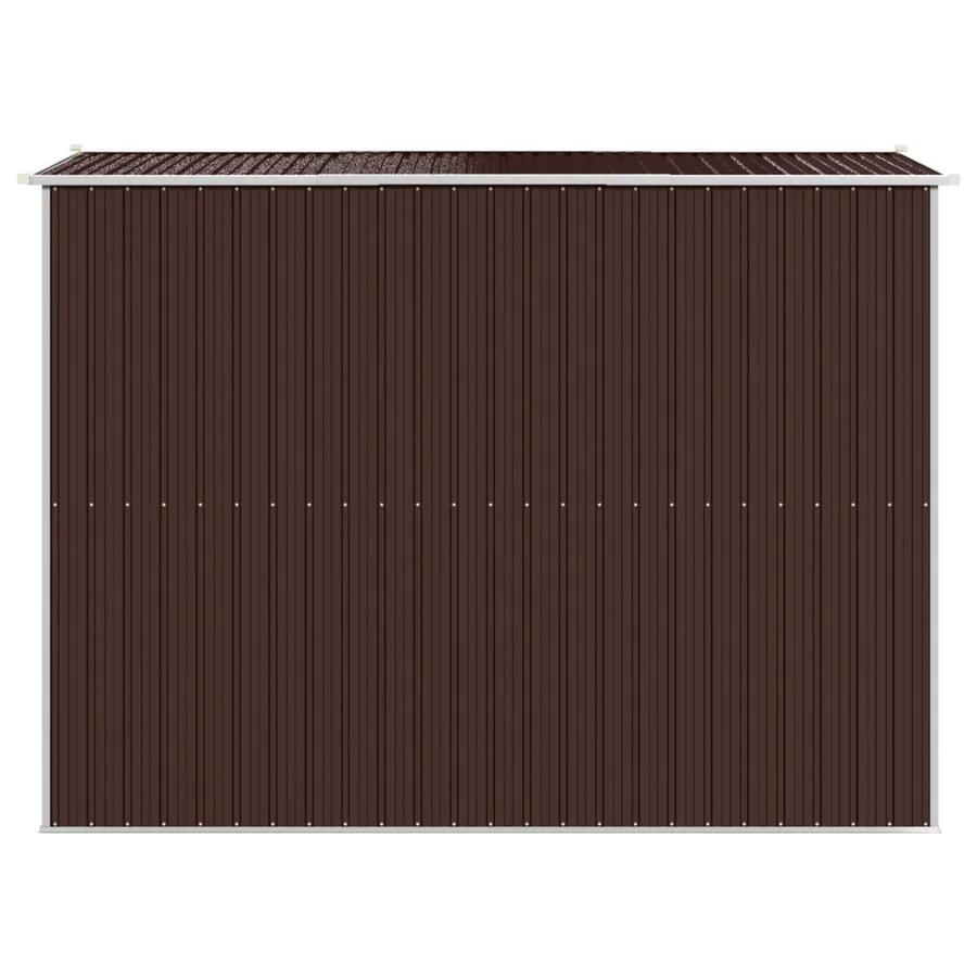 Abri de jardin Marron foncé 192x274x223 cm Acier galvanisé - 5