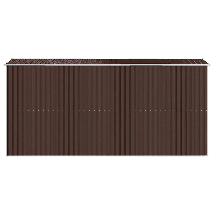 Abri de jardin Marron foncé 192x440x223 cm Métal galvanisé - 5