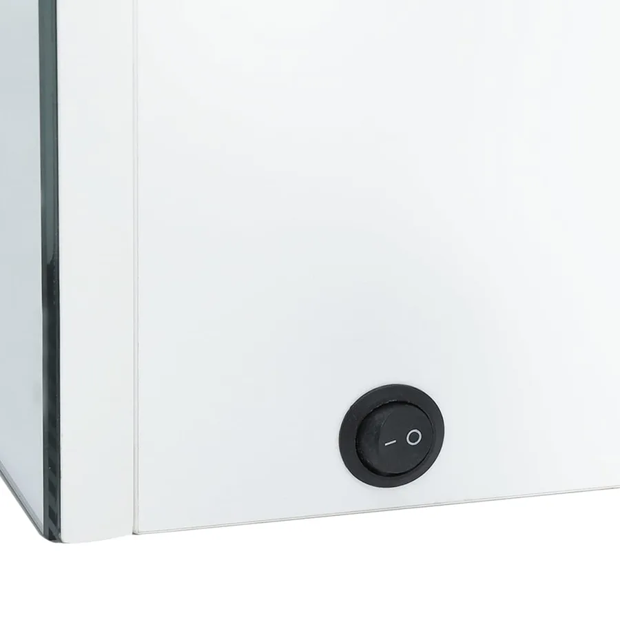 Armoire de salle de bain à miroir LED Blanc brillant 62x14x60cm - 6