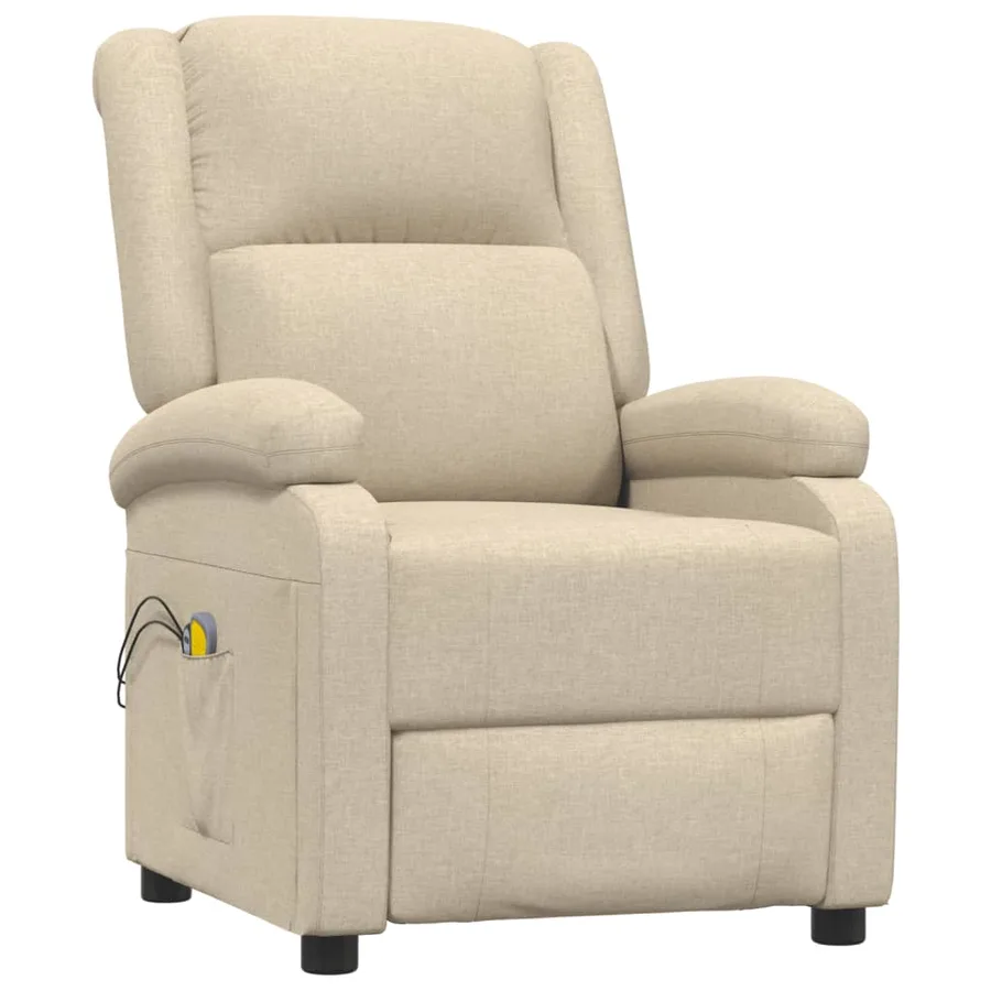 Fauteuil électrique de massage Crème Tissu - 3