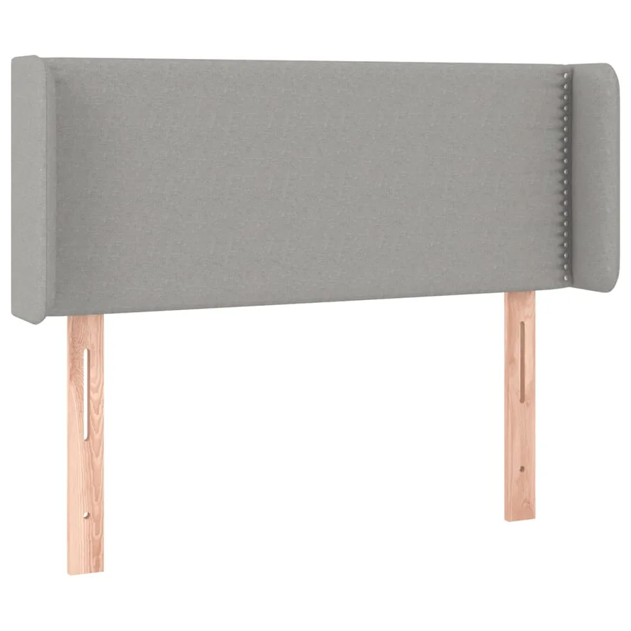 Tête de lit avec oreilles Gris clair 93x16x78/88 cm Tissu - 2
