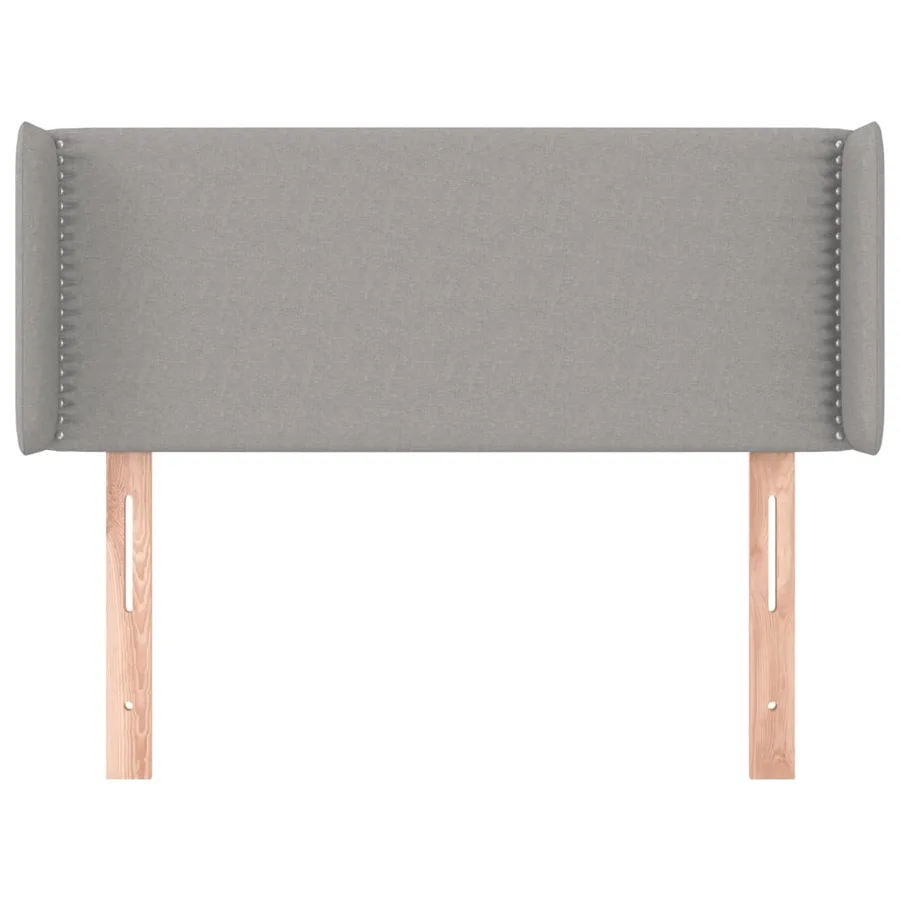 Tête de lit avec oreilles Gris clair 93x16x78/88 cm Tissu - 3