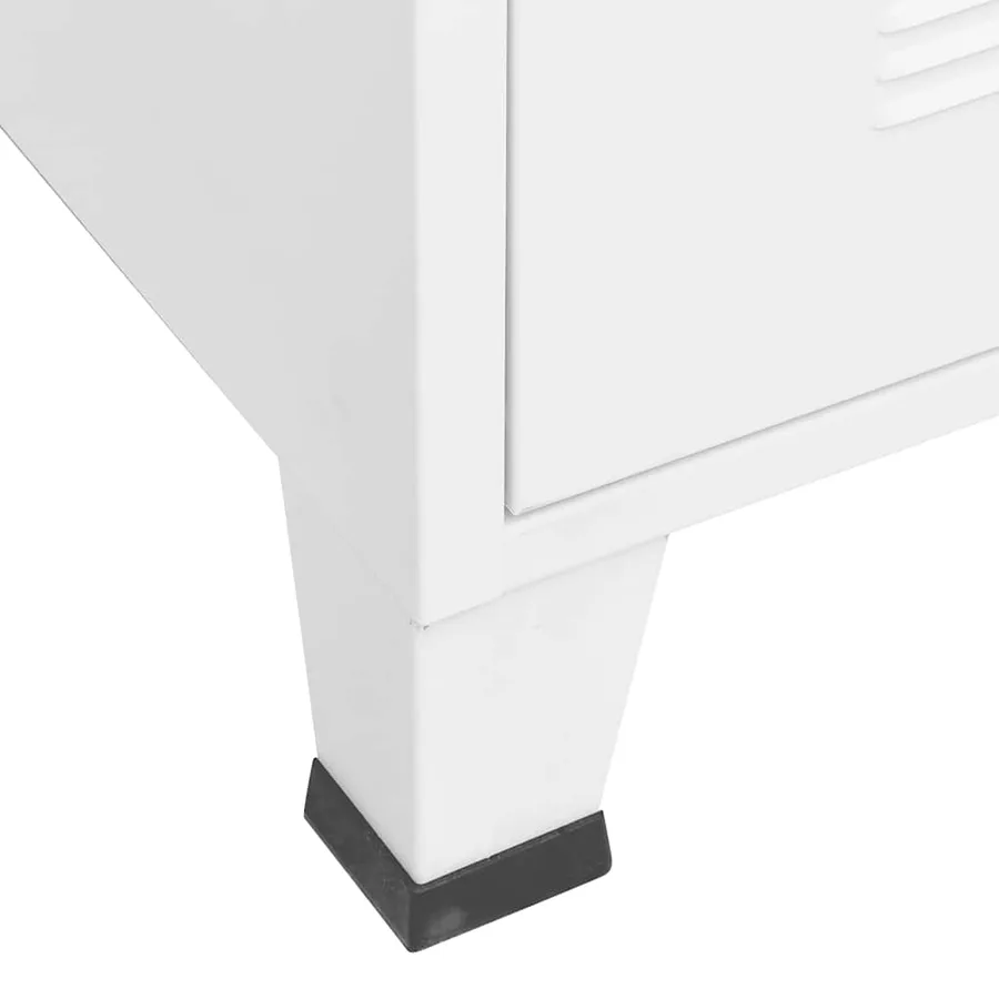 Armoire à tiroirs industrielle Blanc 78x40x93 cm Métal - 10