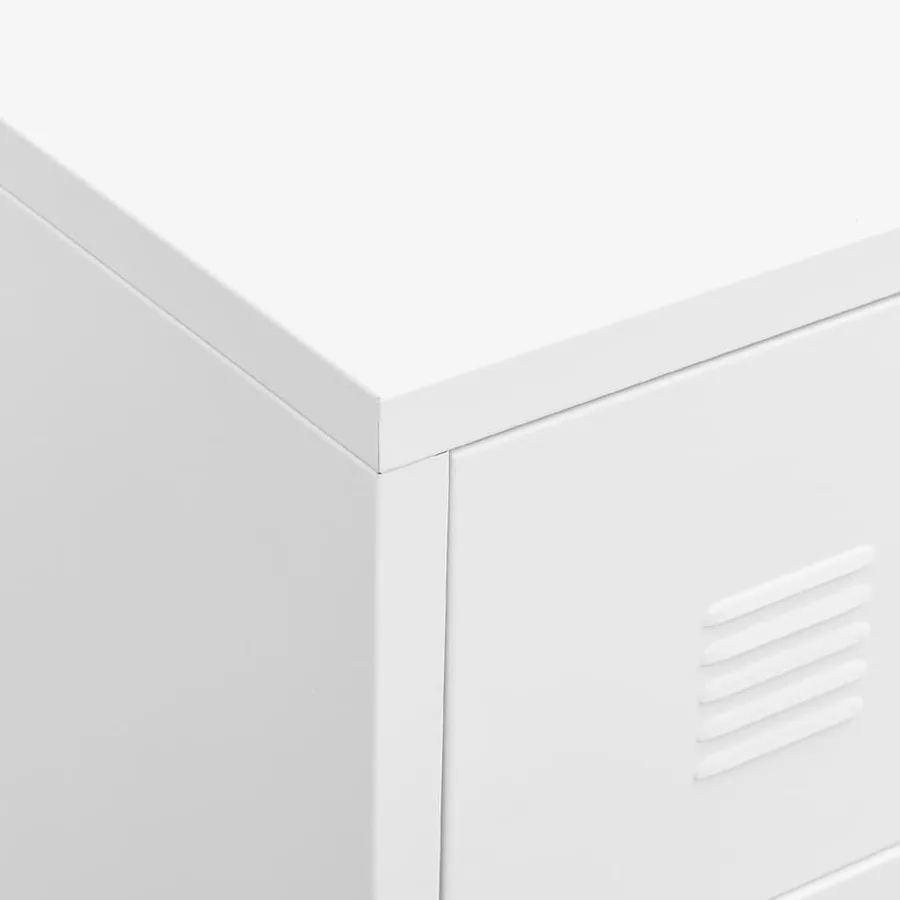 Armoire à tiroirs industrielle Blanc 78x40x93 cm Métal - 8