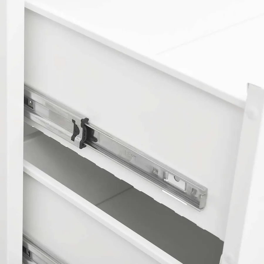 Armoire à tiroirs industrielle Blanc 78x40x93 cm Métal - 9