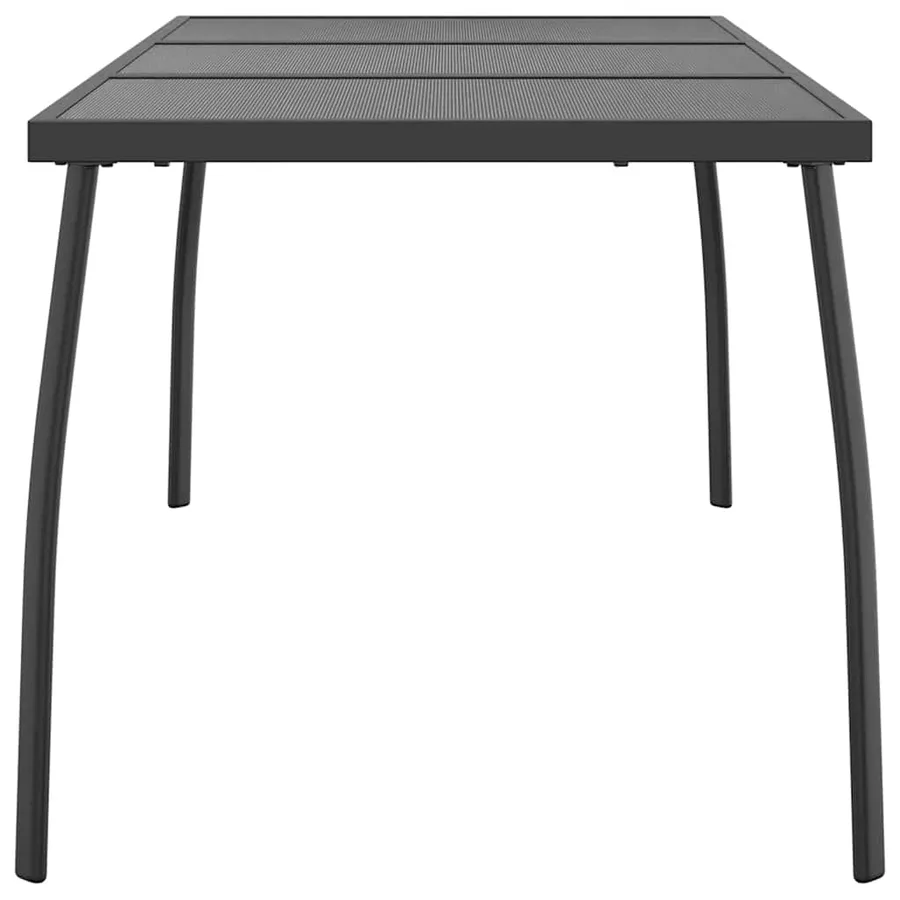 Table de jardin anthracite 165x80x72 cm Treillis d'acier - 4
