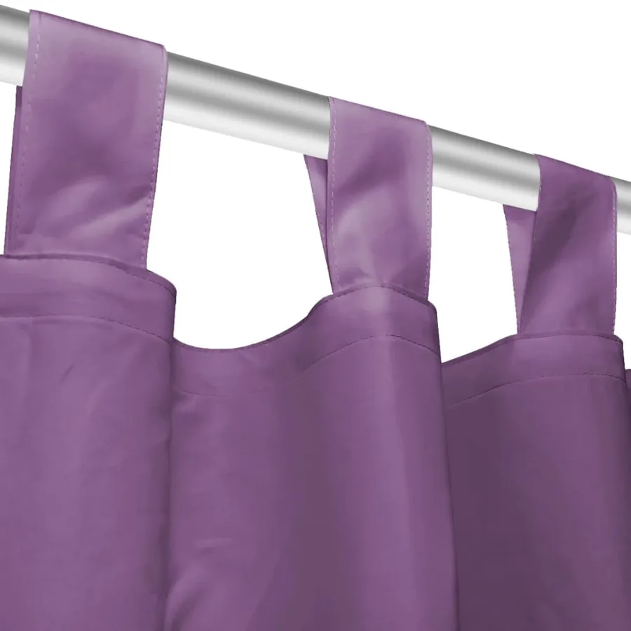 Rideau occultant avec boucles 2 pcs 140 x 225 cm Lilas - 4