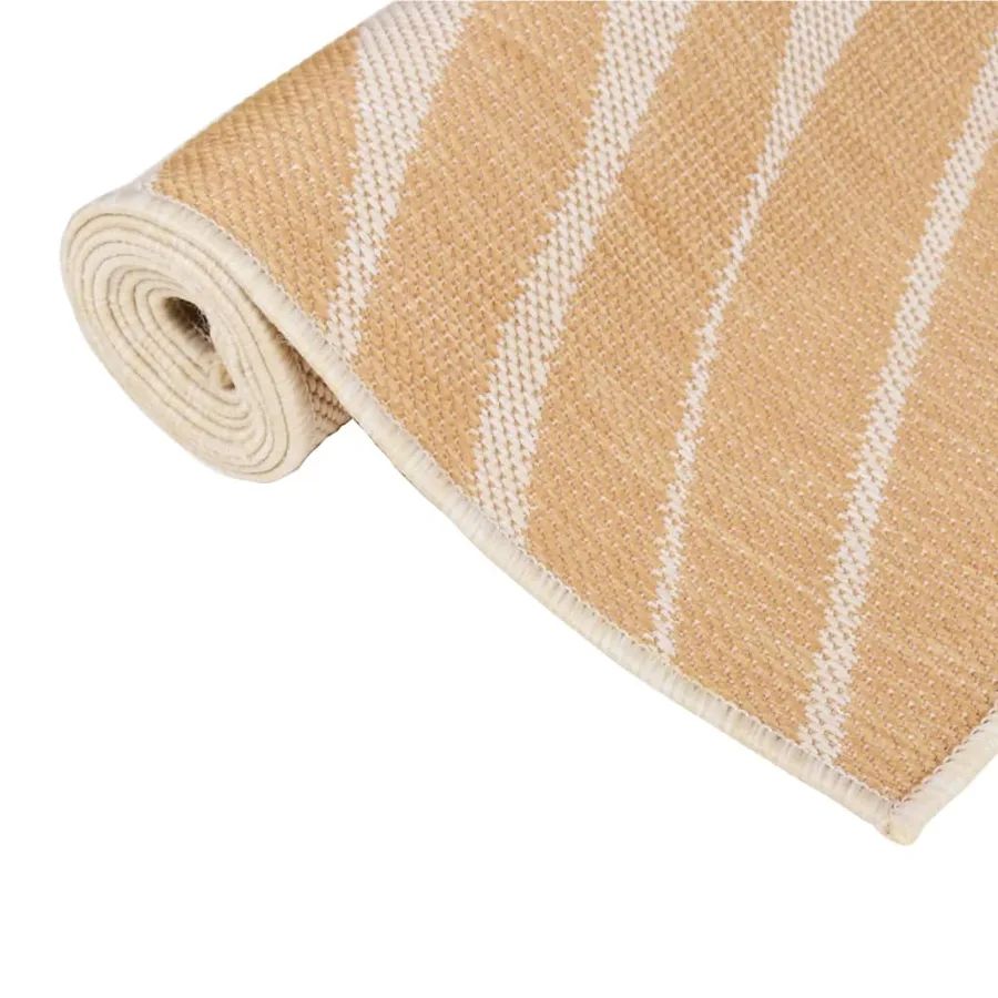 Tapis à tissage plat d'extérieur 200x280 cm Motif de feuille - 3