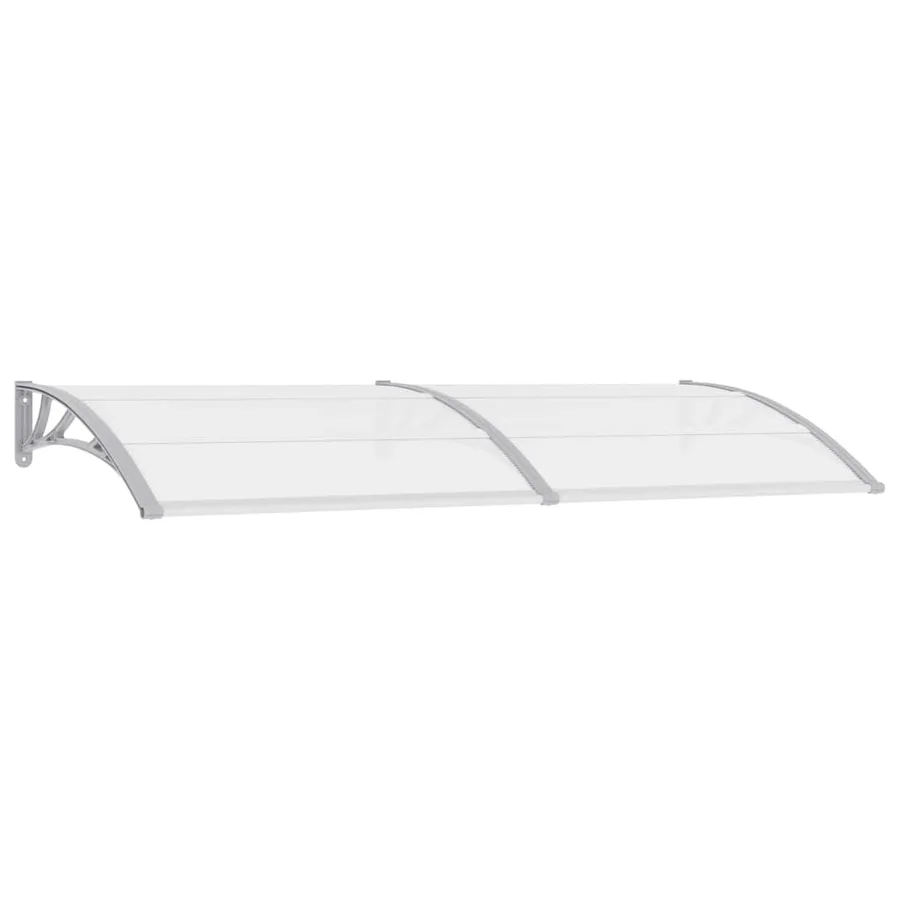Auvent de porte Gris 240x100 cm Polycarbonate - 2