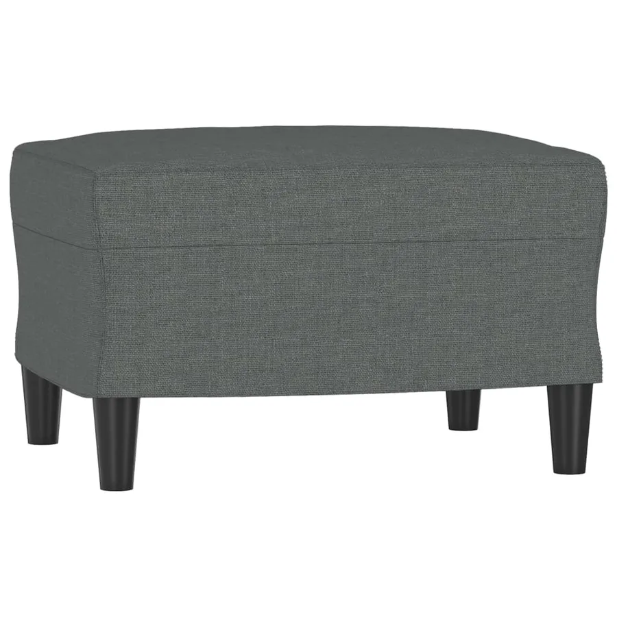 Repose-pied Gris foncé 60x50x41 cm Tissu - 2