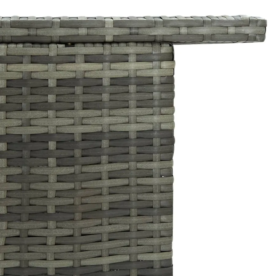 Table de bar de jardin Gris 120x55x110 cm Résine tressée - 6