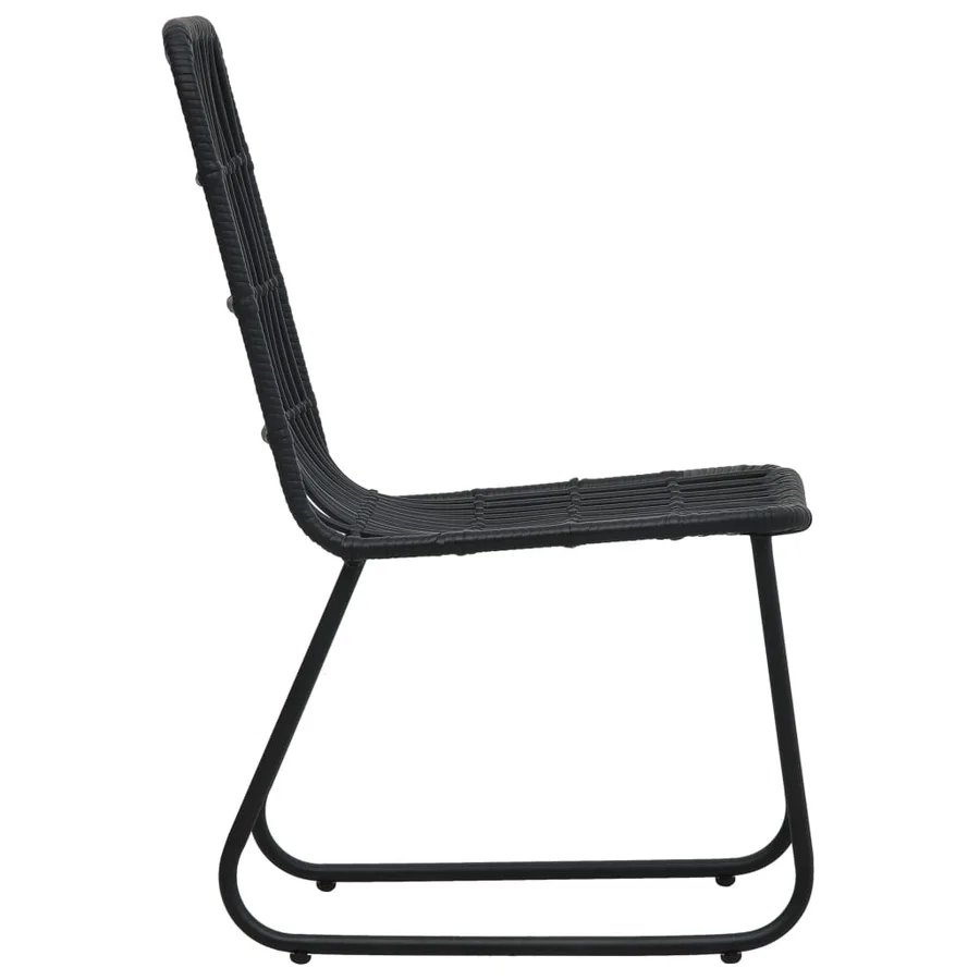 Chaises de jardin lot de 2 Résine tressée Noir - 4