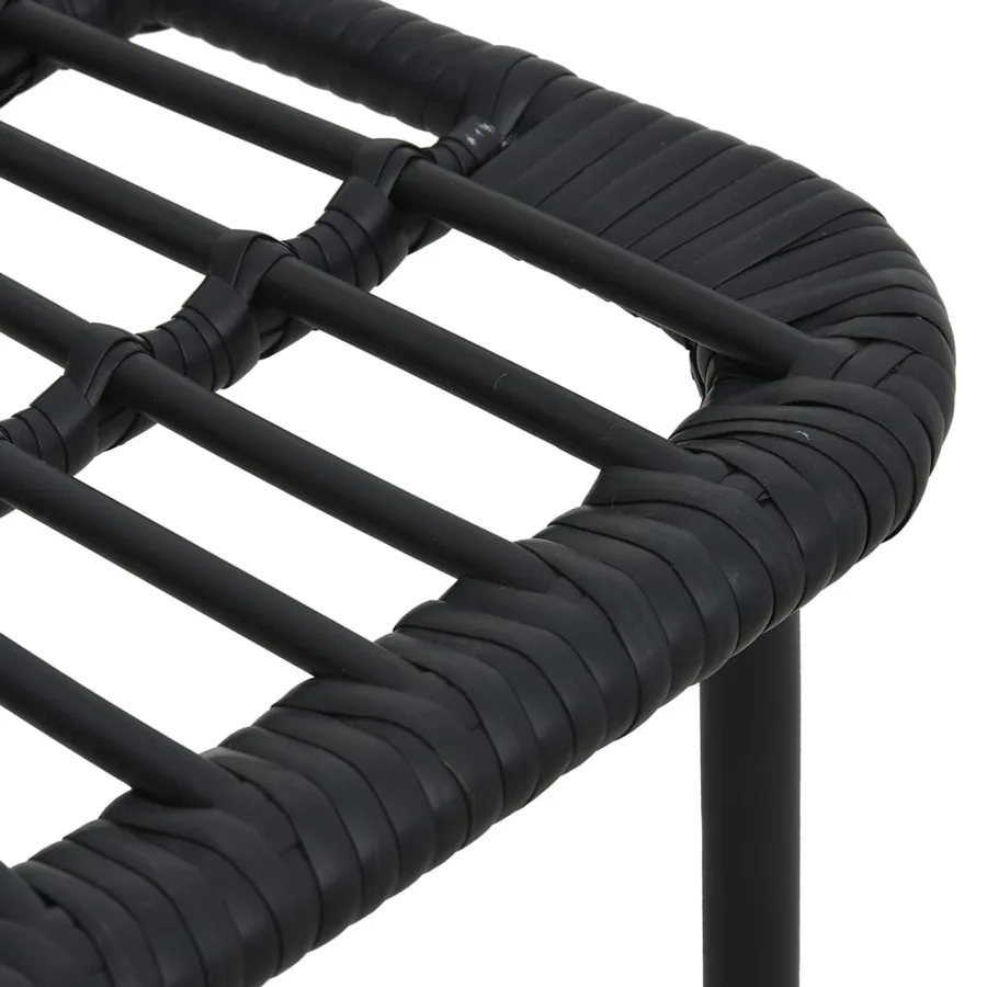 Chaises de jardin lot de 2 Résine tressée Noir - 7