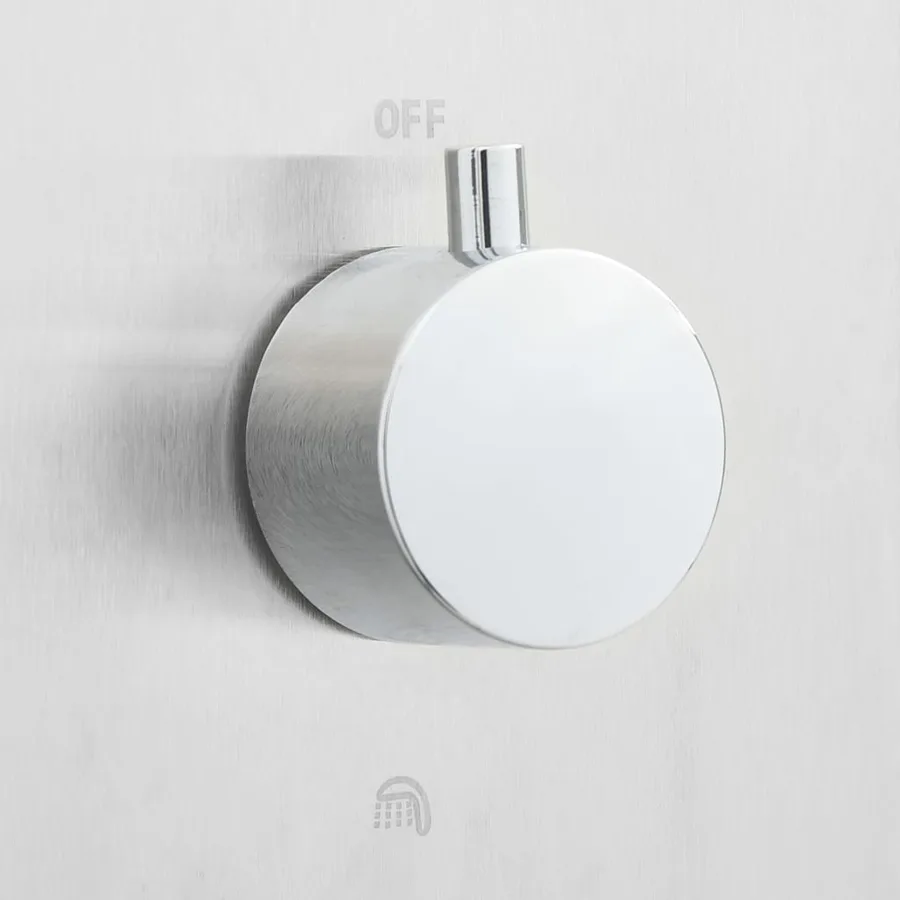 Douche d'extérieur avec receveur de douche WPC Acier inoxydable - 7