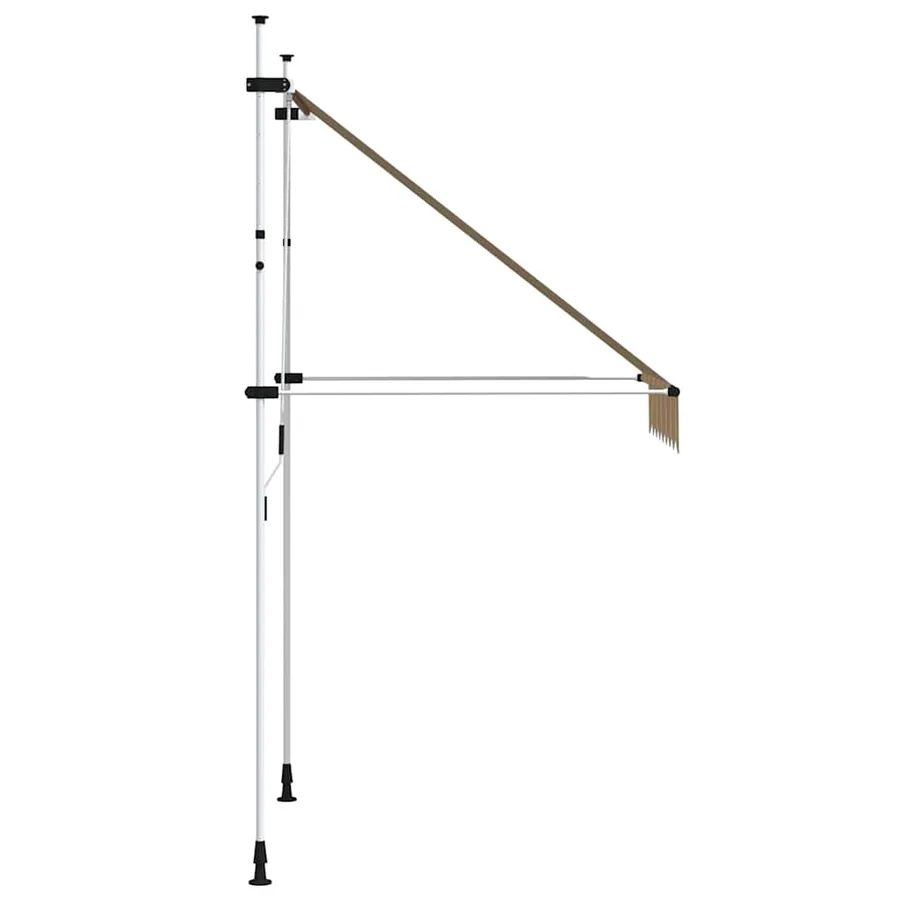 Auvent rétractable manuel 150 cm Rayures jaunes et bleues - 4