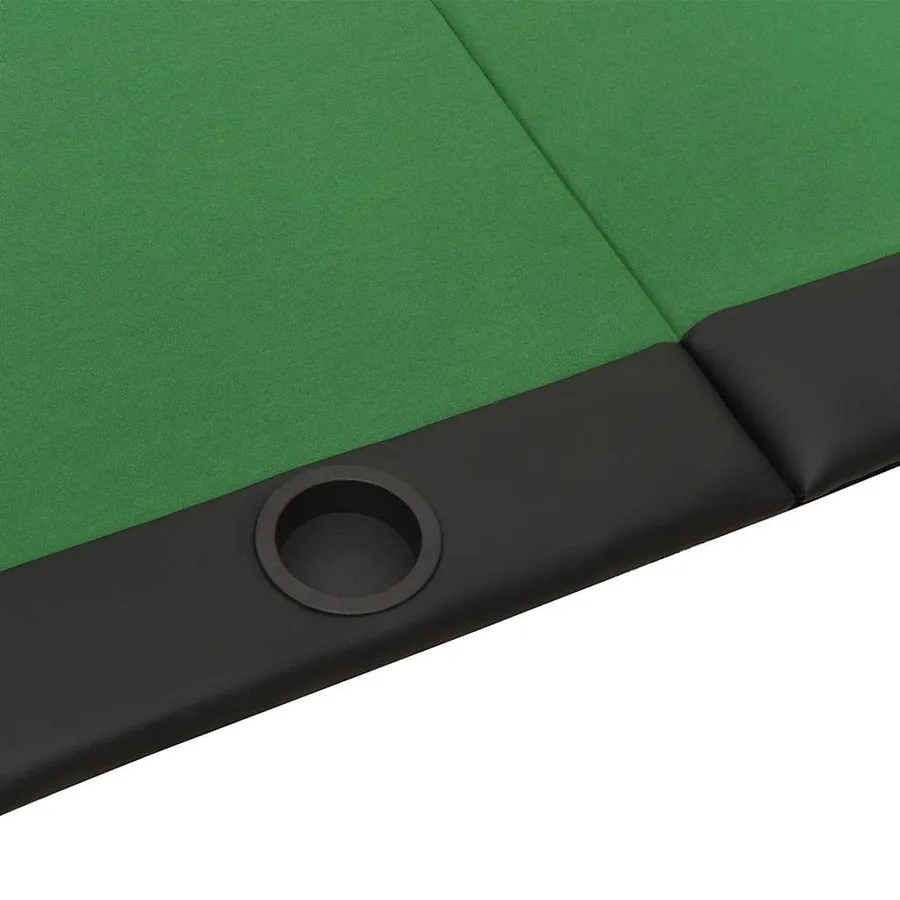 Table de poker pliable 10 joueurs Vert 207x106x76 cm - 4