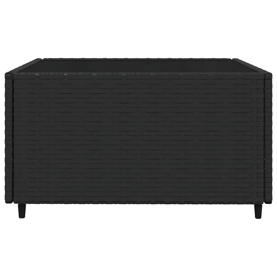 Salon de jardin 3 pcs avec coussins Noir Résine tressée - 6