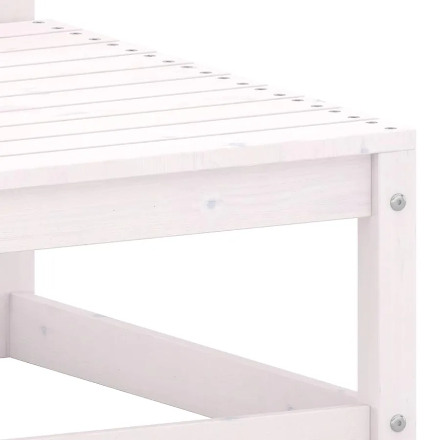 Salon de jardin 2 pcs avec coussins Blanc Bois de pin massif - 11
