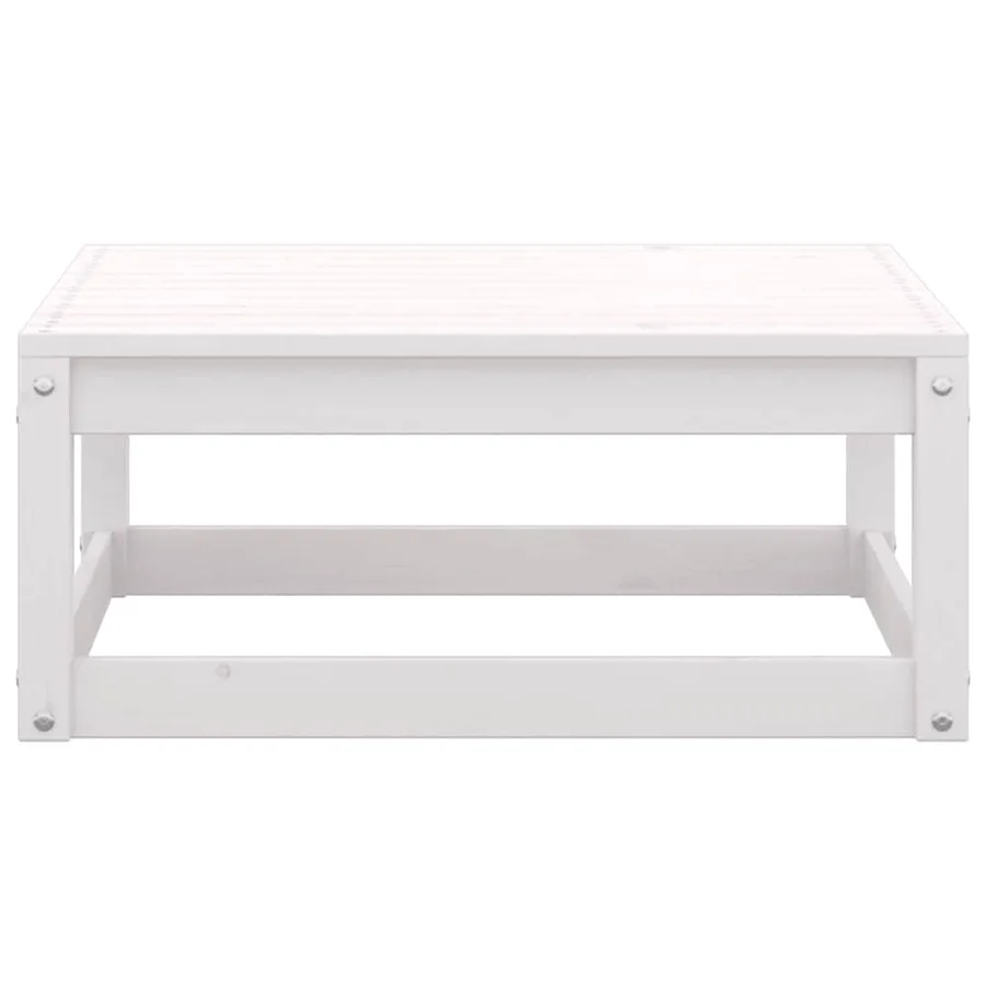 Salon de jardin 2 pcs avec coussins Blanc Bois de pin massif - 9