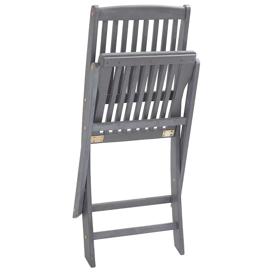Chaises pliables d'extérieur lot de 6 et coussins Bois d'acacia - 9