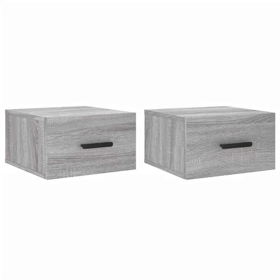Tables de chevet murales 2 pcs sonoma gris 35x35x20 cm - 2