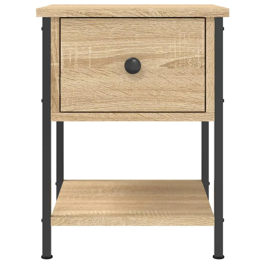 Tables de chevet 2 pcs chêne sonoma 34x35,5x45 cm - 7