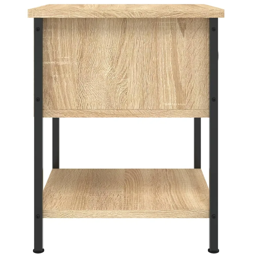 Tables de chevet 2 pcs chêne sonoma 34x35,5x45 cm - 8