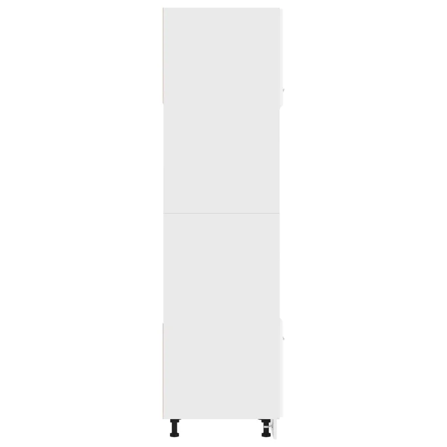 Meuble micro-ondes "Lyon" Blanc brillant 60 x 57 x 207 cm Bois d'ingénierie - 7