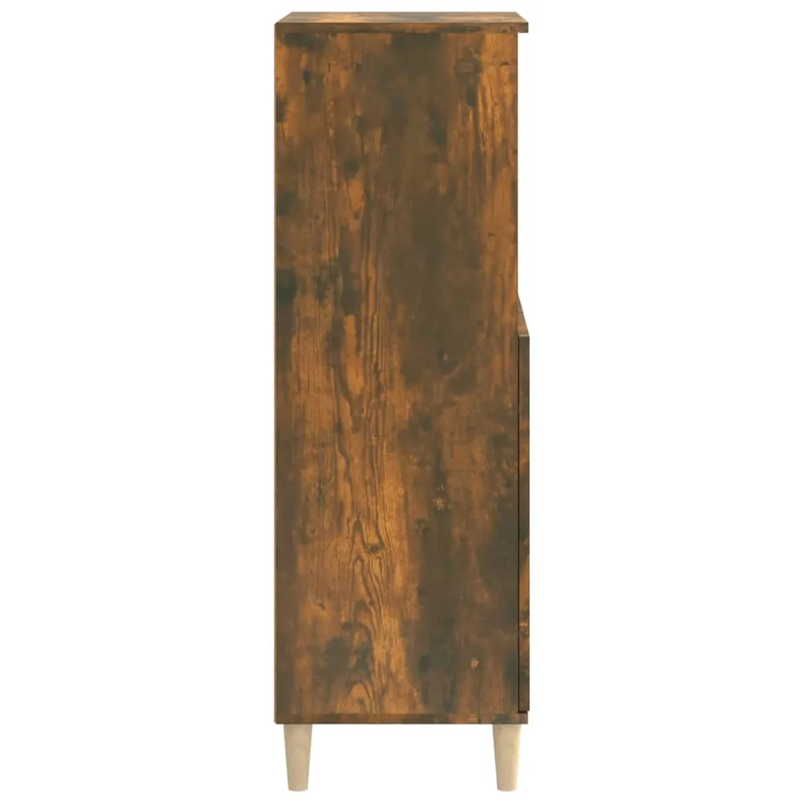 Buffet haut Chêne fumé 60x36x110 cm Bois d'ingénierie - 4