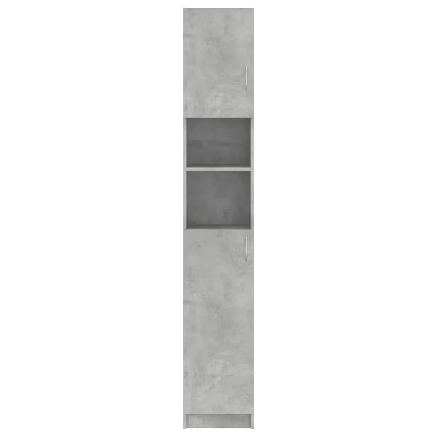 Armoire salle de bain Gris béton 32x25,5x190 cm Bois ingénierie - 5