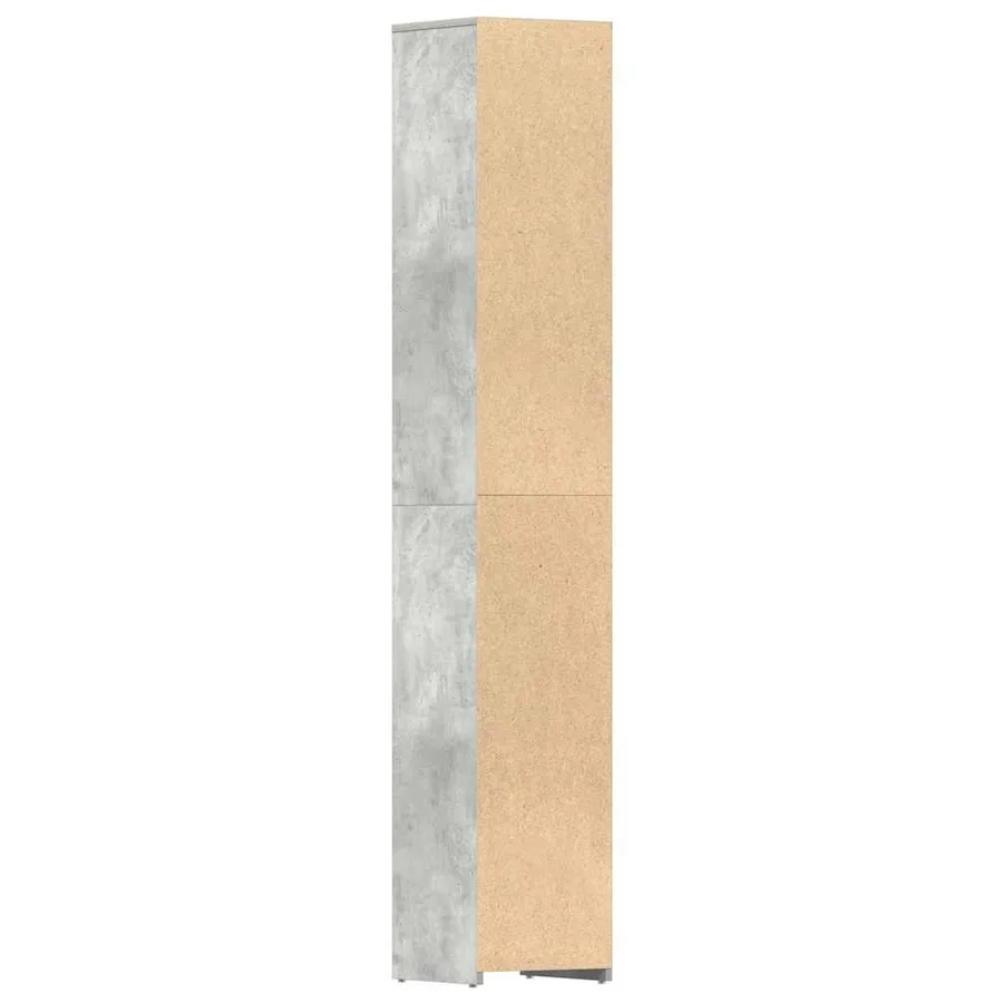 Armoire de salle de bain Gris béton Bois d'ingénierie - 8