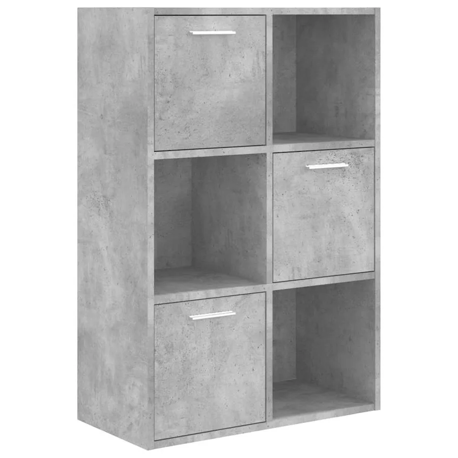 Armoire de rangement Gris béton 60x29,5x90 cm Bois d'ingénierie - 2
