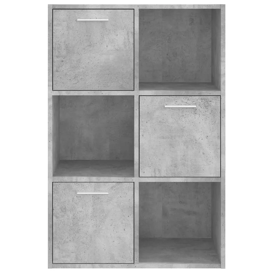 Armoire de rangement Gris béton 60x29,5x90 cm Bois d'ingénierie - 6