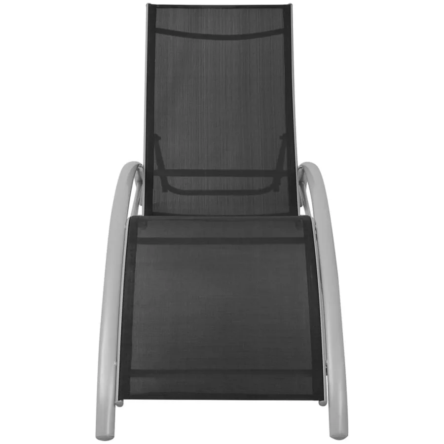 Chaise longue aluminium noir - 2
