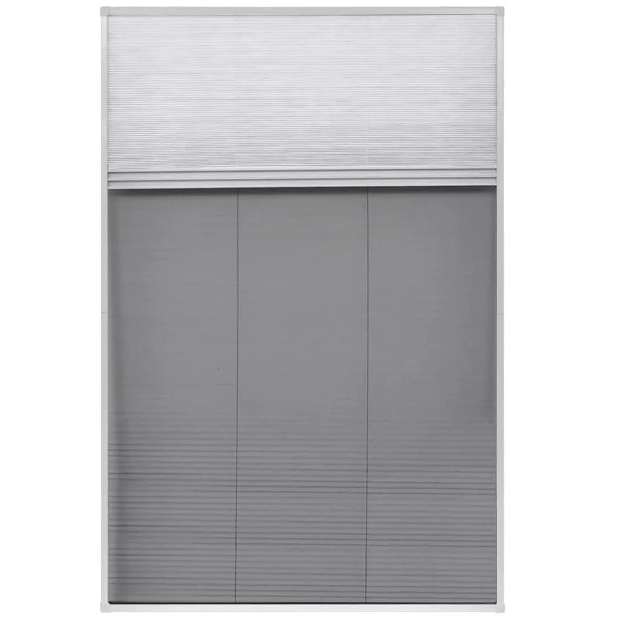 Moustiquaire plissée pour fenêtre et store Aluminium 80 x 120cm - 3